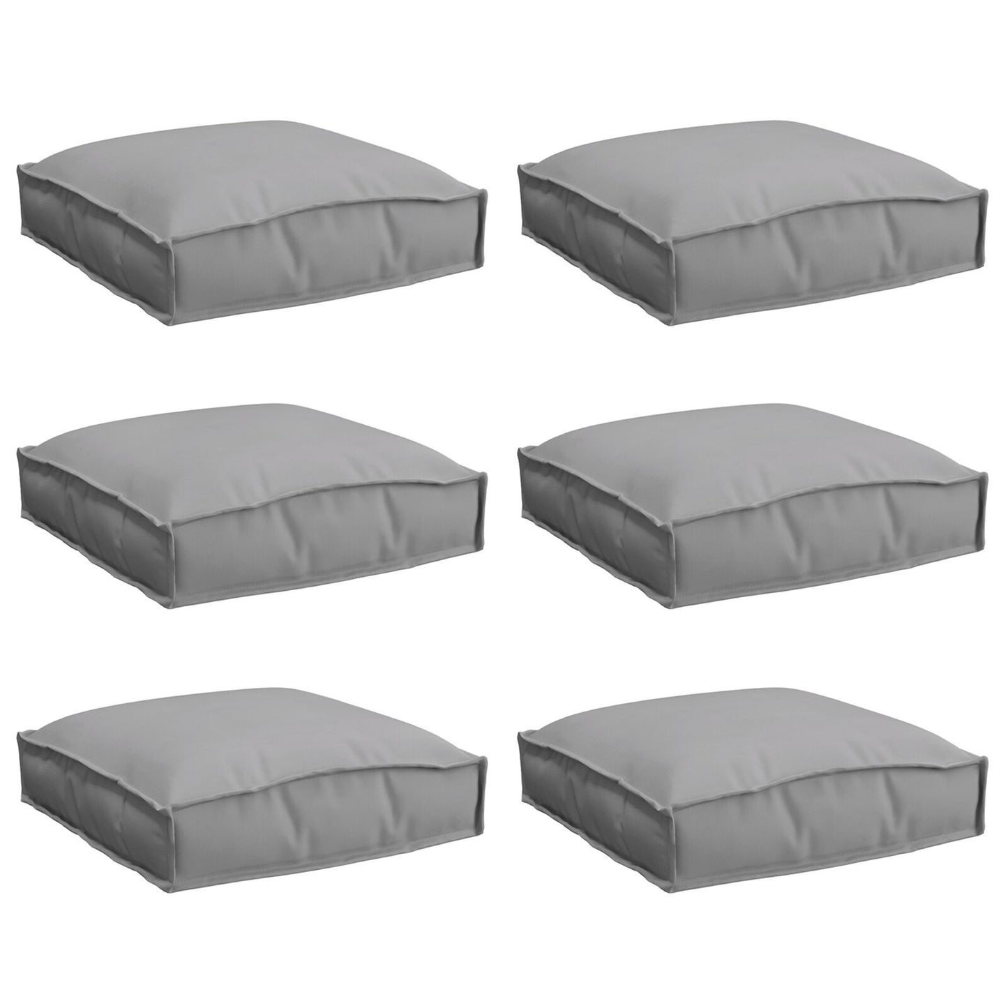 Palletkussens Voor Zit 6 Stuks 40X40X8 Cm Oxford Stof Grijs