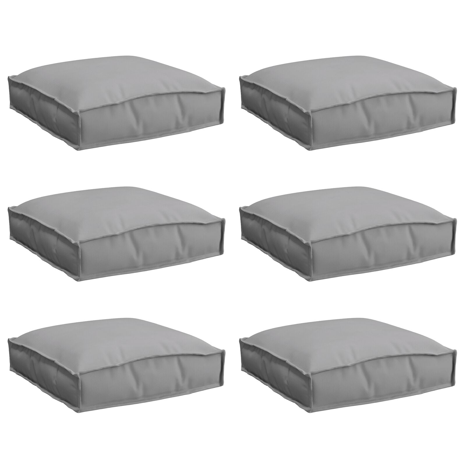 Palletkussens Voor Zit 6 Stuks 40X40X8 Cm Oxford Stof Grijs