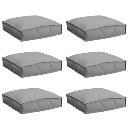 Palletkussens Voor Zit 6 Stuks 40X40X8 Cm Oxford Stof Grijs