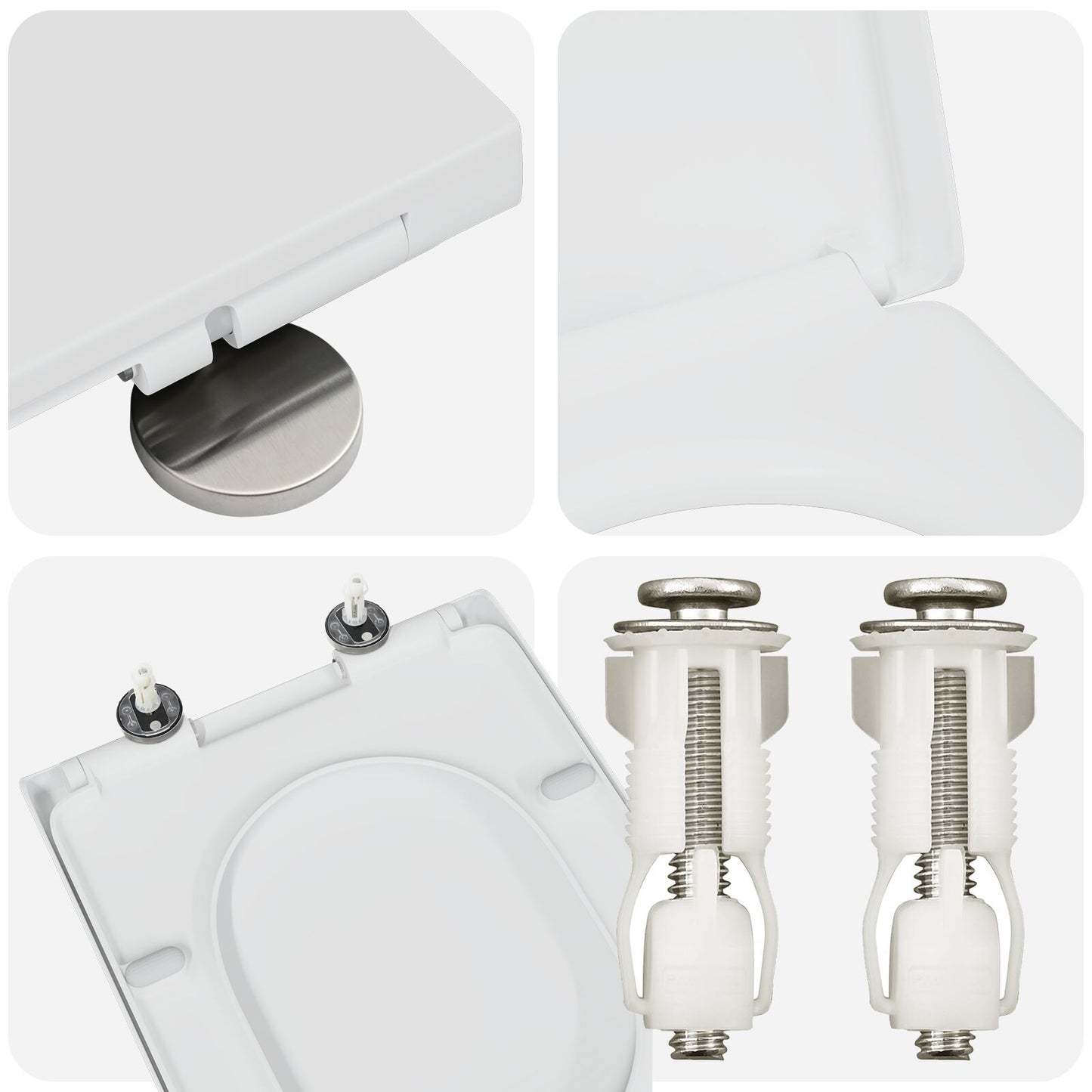 Snelsysteem Toiletbril Met Zachte Sluit Duroplast Wit