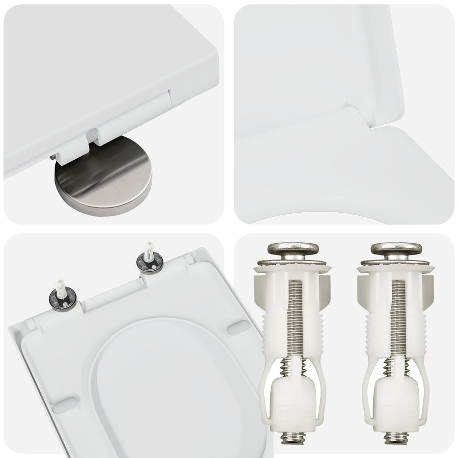 Snelsysteem Toiletbril Met Zachte Sluit Duroplast Wit