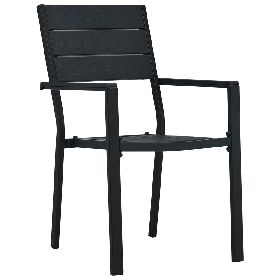 5 Delige Tuin Eetset Zwart Hdpe