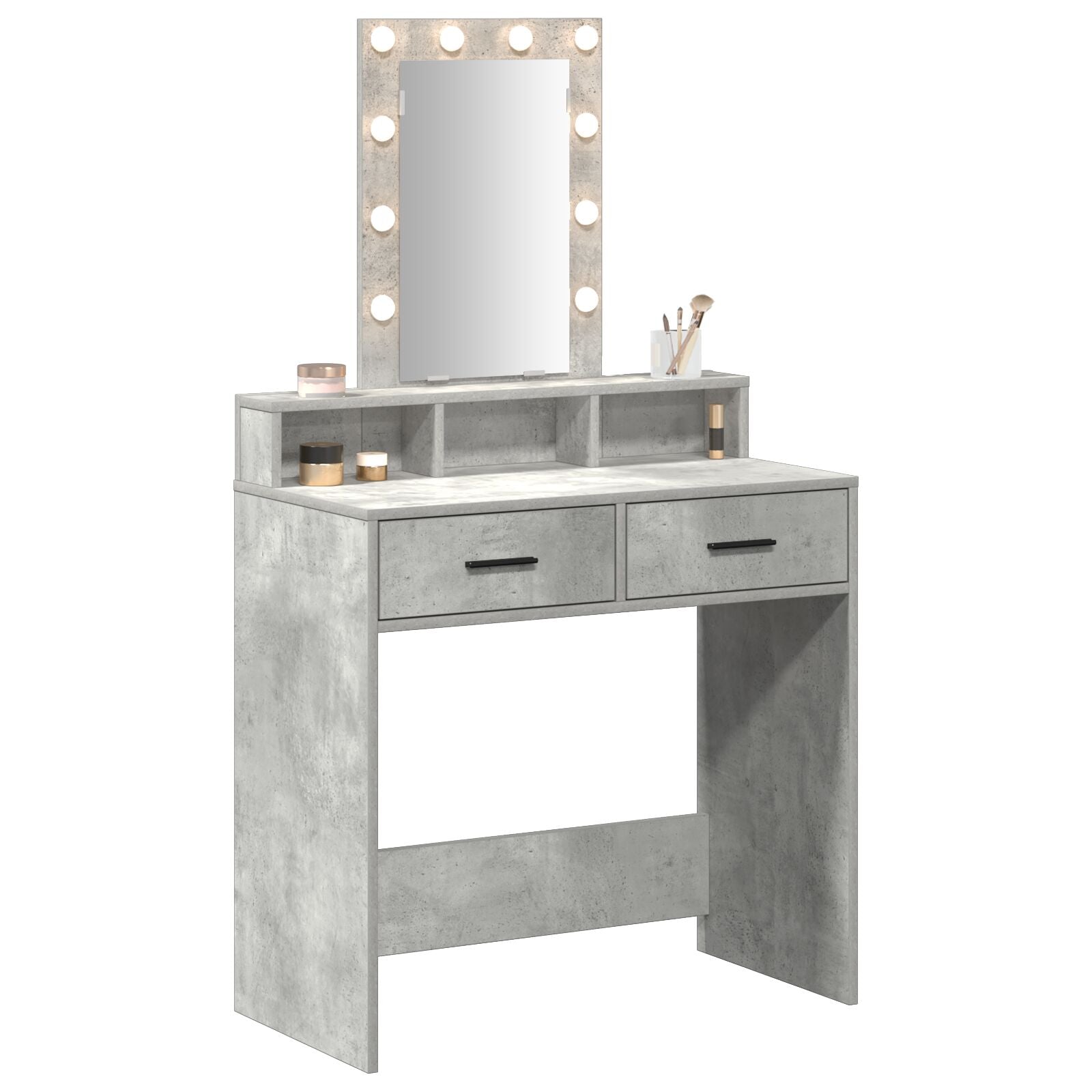 Kaptafel Met Led-Verlichting Beton grijs 79 x 41 x 140 cm