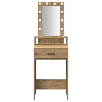 Kaptafel Met Led Verlichting Artisan eiken 50 x 41 x 140 cm