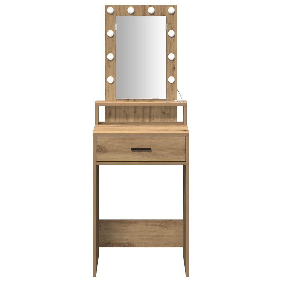 Kaptafel Met Led Verlichting Artisan eiken 50 x 41 x 140 cm