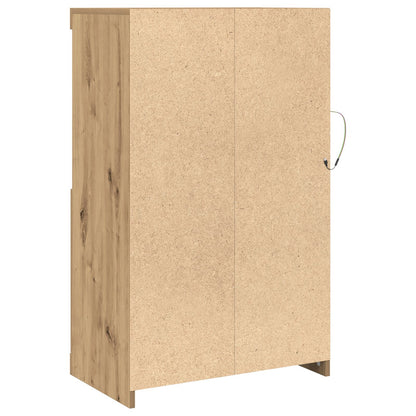 Dressoir Met Led-Verlichting Artisan Eiken 60,5X37X100 Cm