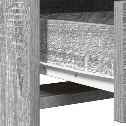 2-Delige Kaptafel Set Met Led Grijs Sonoma Hout