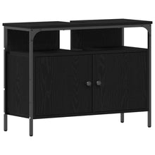 Bathroom Sink Cabinet 80X30X60 Cm Engineered Wood Zwart eiken 80 cm