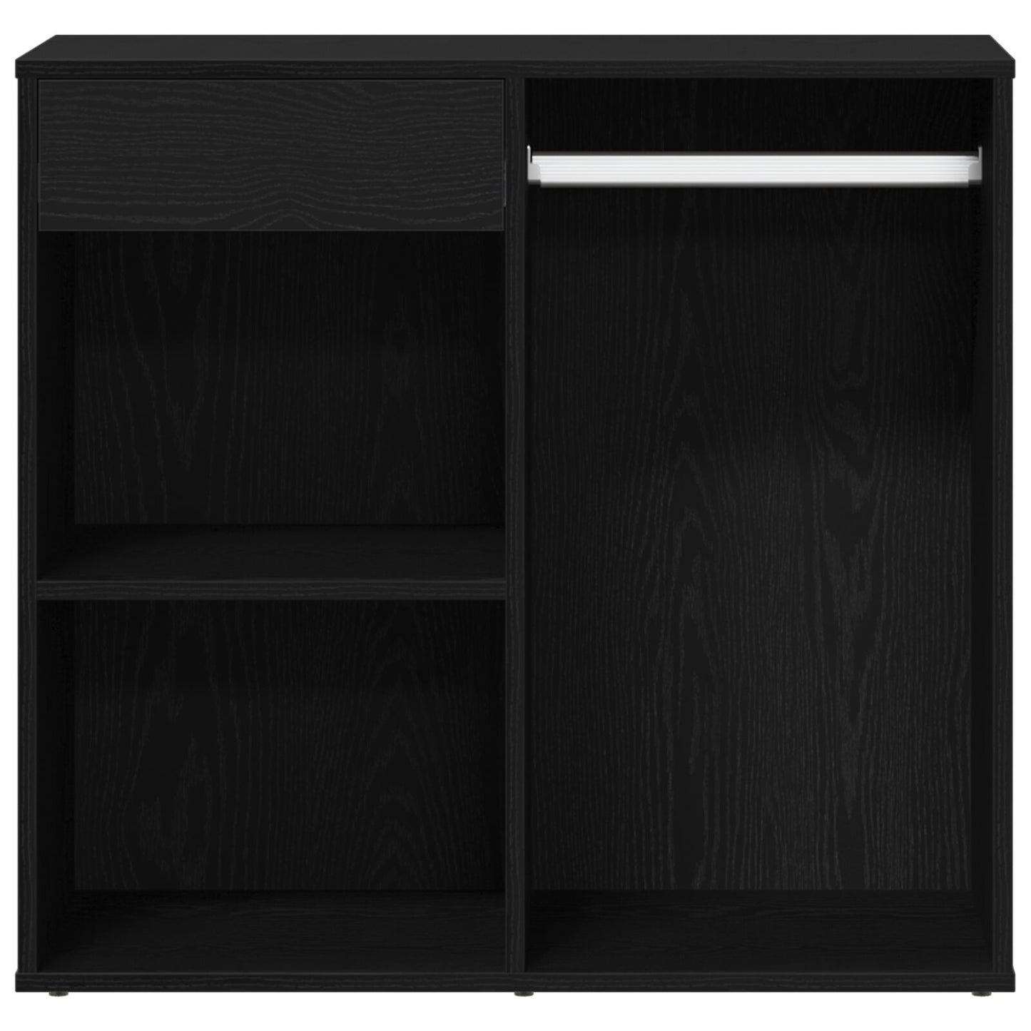 Zwarte Eiken Cosmetica Cabinet 80X40X75 Cm Gemaakt Van Bewerkt Hout