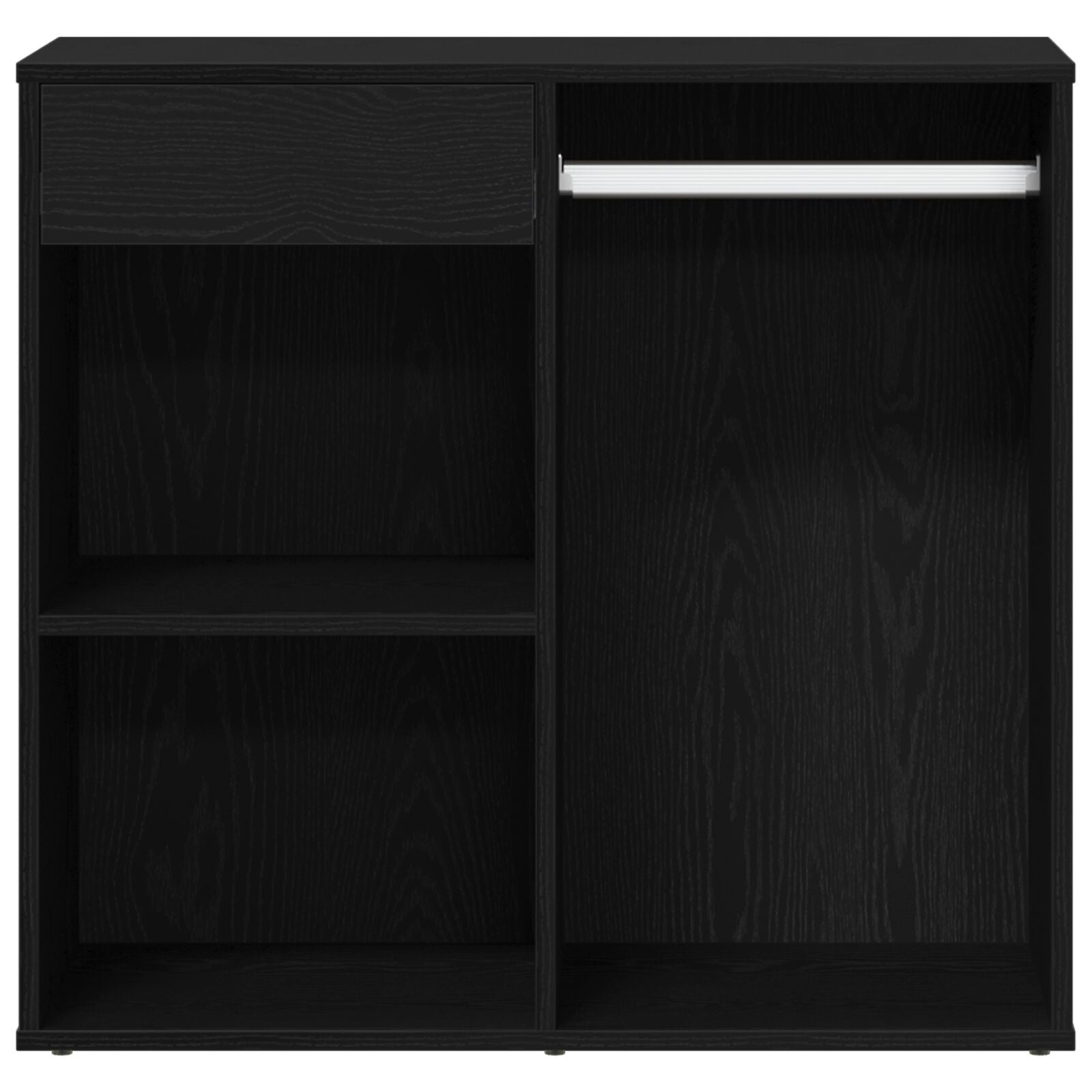 Zwarte Eiken Cosmetica Cabinet 80X40X75 Cm Gemaakt Van Bewerkt Hout