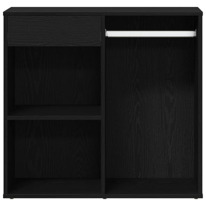 Zwarte Eiken Cosmetica Cabinet 80X40X75 Cm Gemaakt Van Bewerkt Hout