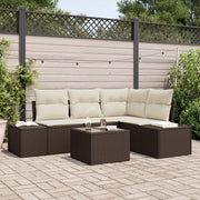 Tuinset polyrattan 5-delig bruin