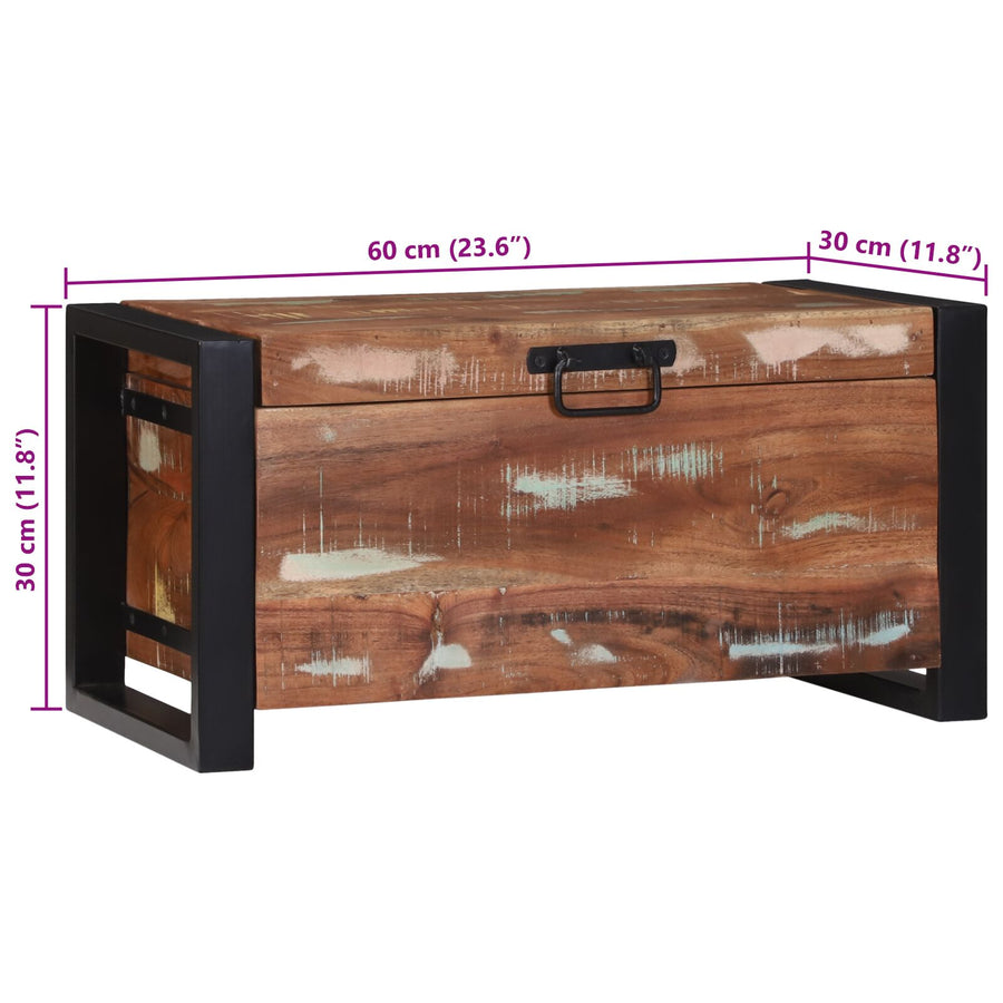 Opbergkisten 60X30X30Cm En Metaal 60 x 30 x 30 cm Massief gerecycled hout