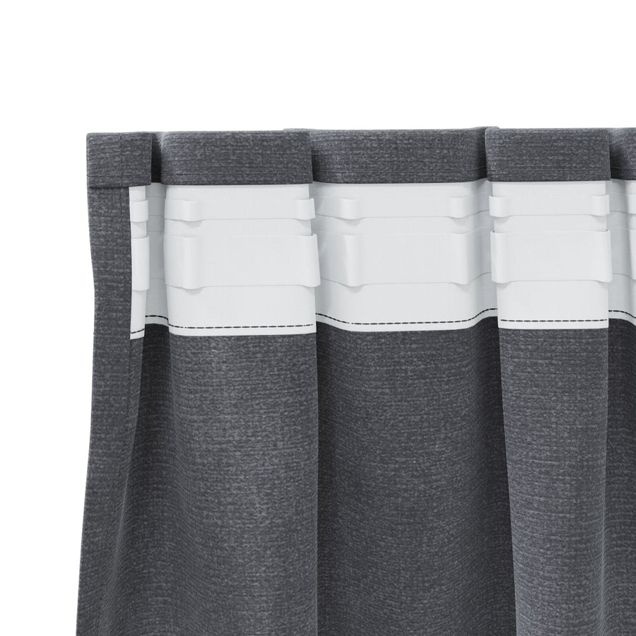 Blackout Gordijnen Met Topband 2 Stuks Velours Super Lichtgrijs 140 x 140 cm met ingenaaide tape
