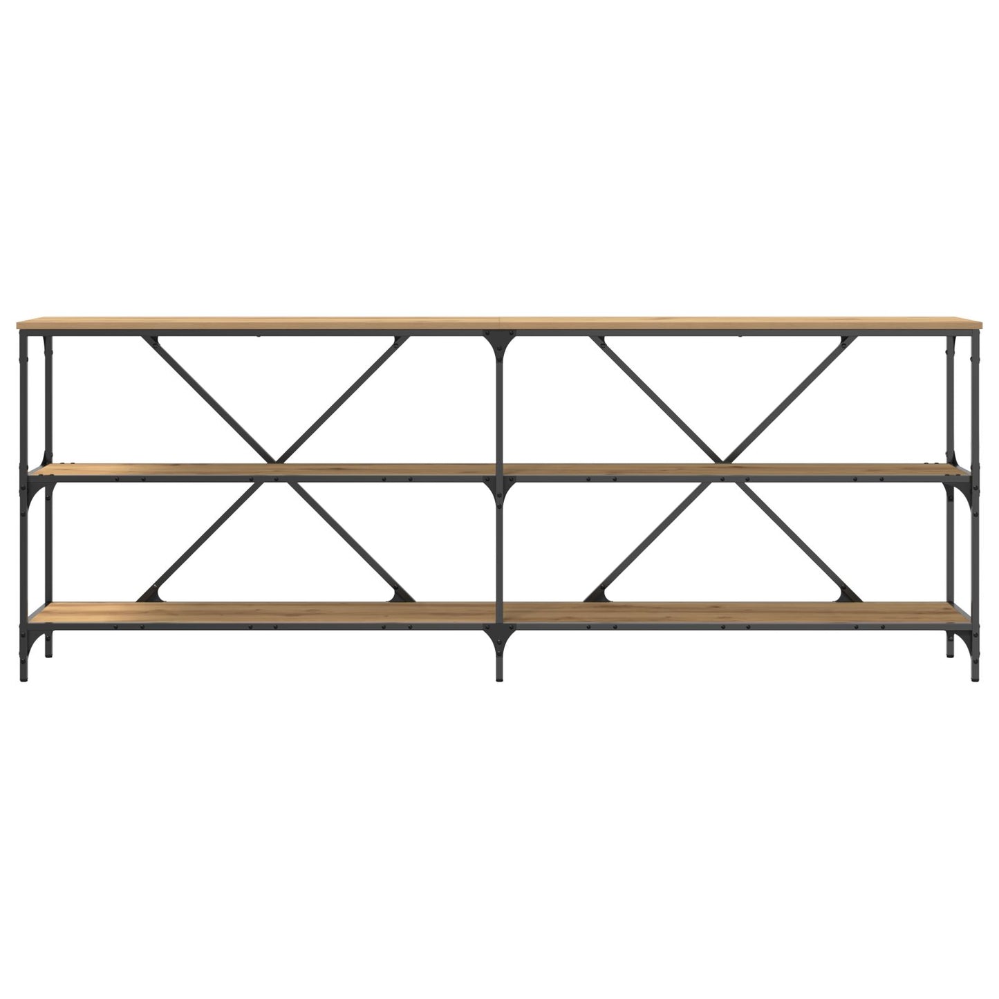 Console Tafel Artisan Eiken 200X30X75 Cm Engineered Hout & Staal