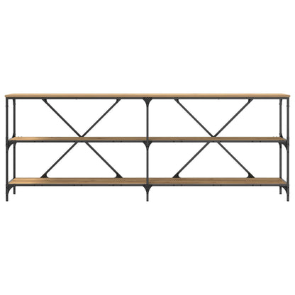 Console Tafel Artisan Eiken 200X30X75 Cm Engineered Hout & Staal