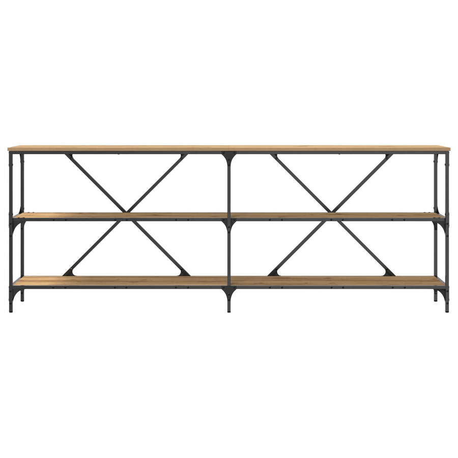 Console Tafel Artisan Eiken 200X30X75 Cm Engineered Hout & Staal