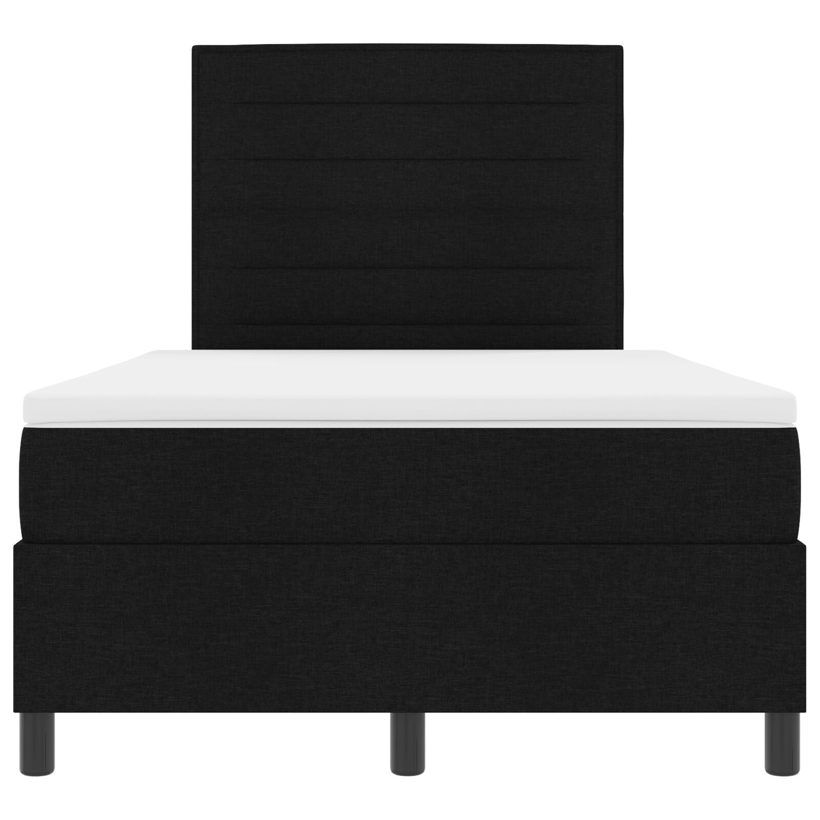Boxspringbed Met Matras Zwart Klein Tweepersoons Stoffen Blauw