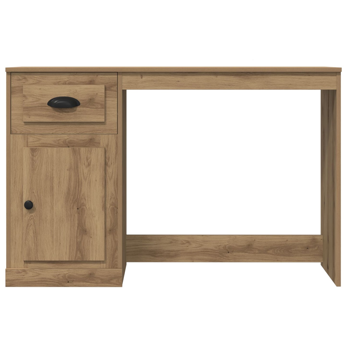 Bureau Met Opbergruimte 50X115X75 Cm Engineered Hout Artisan eiken