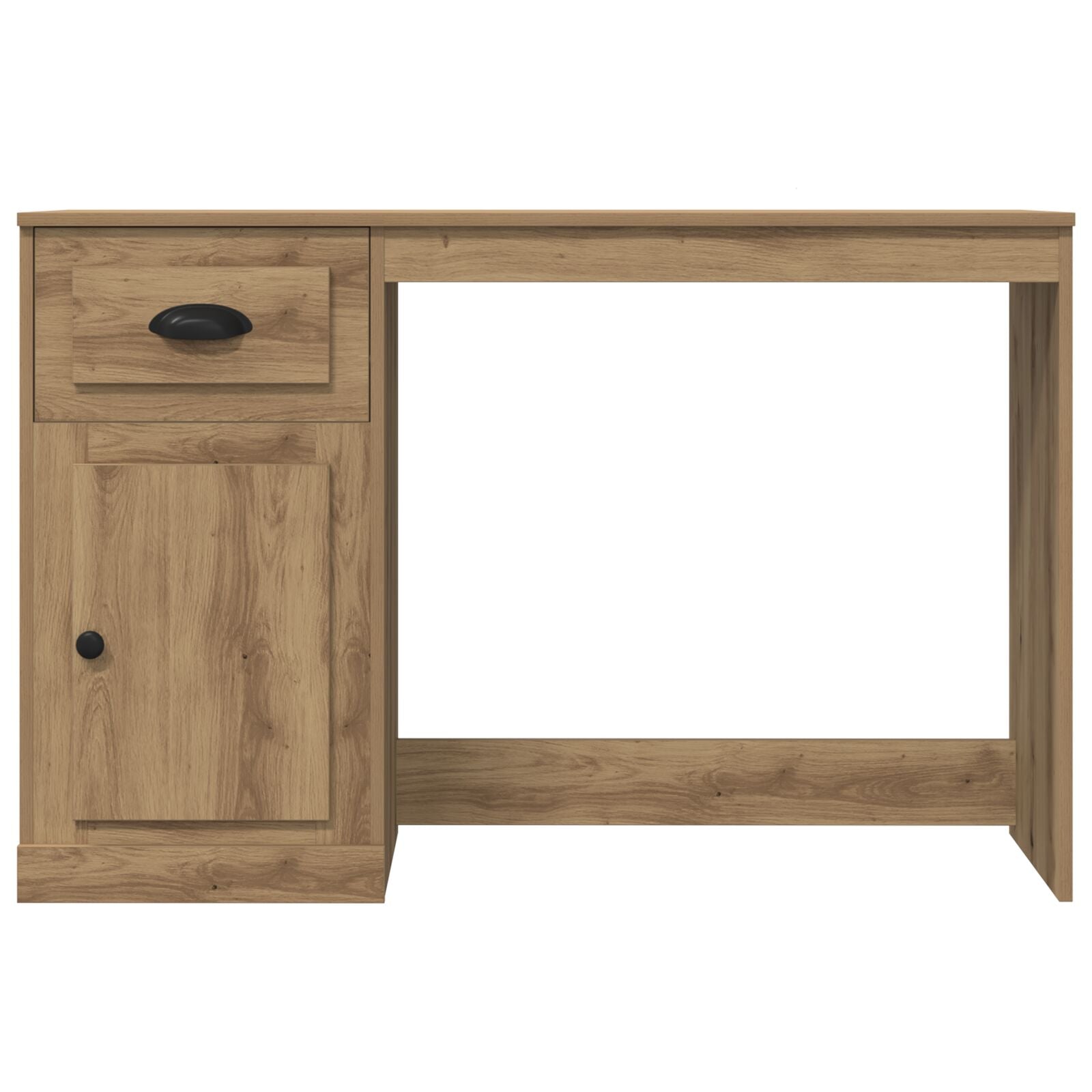 Bureau Met Opbergruimte 50X115X75 Cm Engineered Hout Artisan eiken