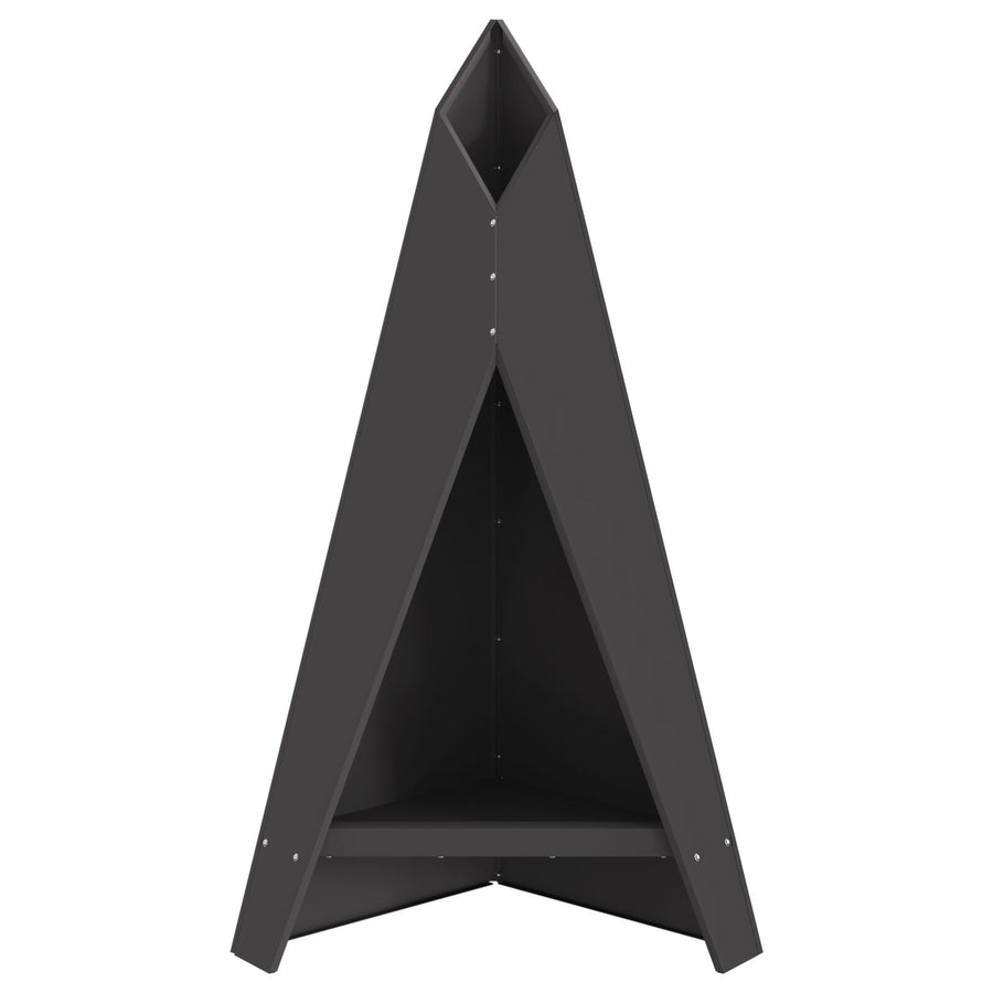 Vuurplaats Piramide 58X36X100 Cm Weervast Staal Koudgewalst staal/Zwart