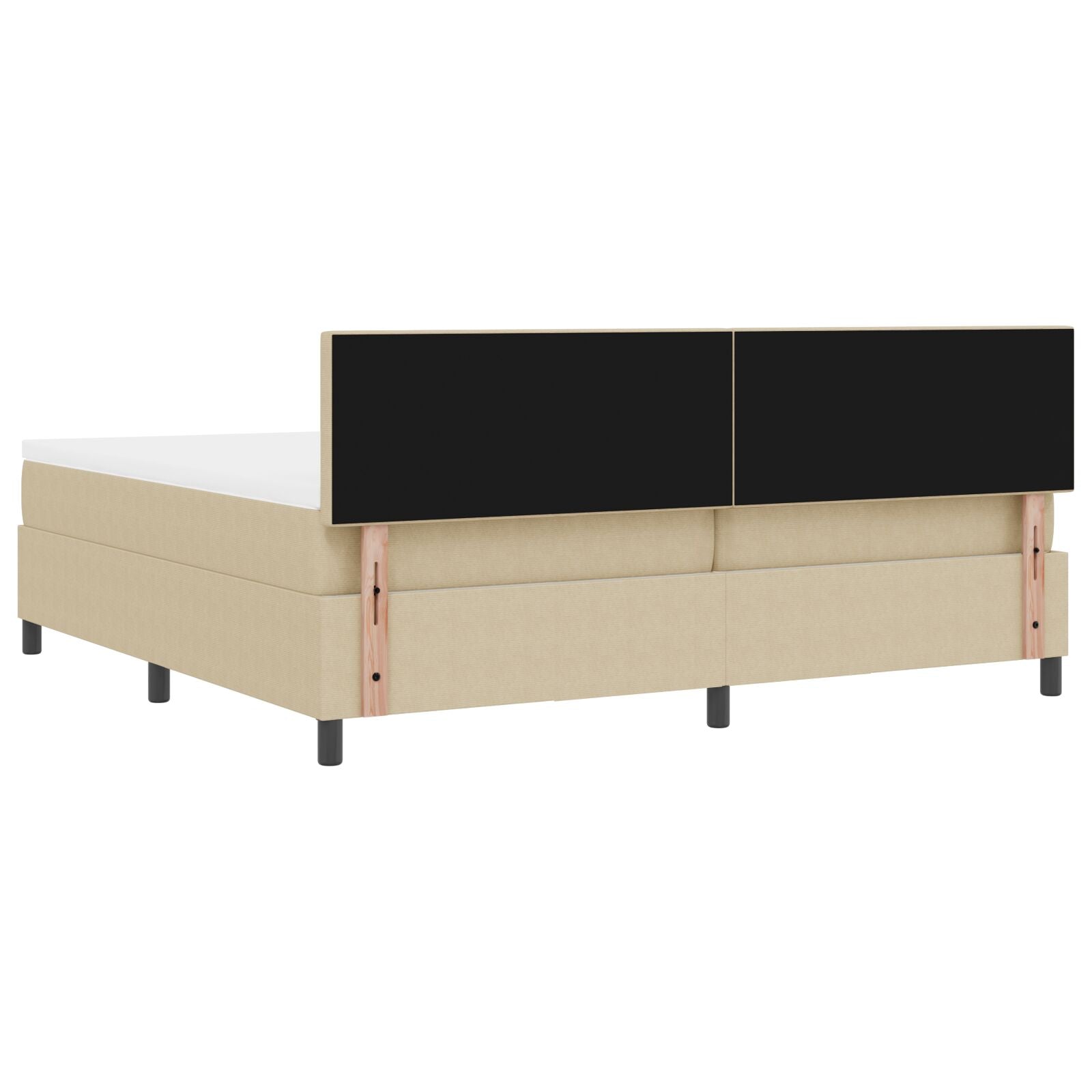 Boxspring Bed Met Matras Lichtgroen Grijs 200X200 Cm Corduroy Stof