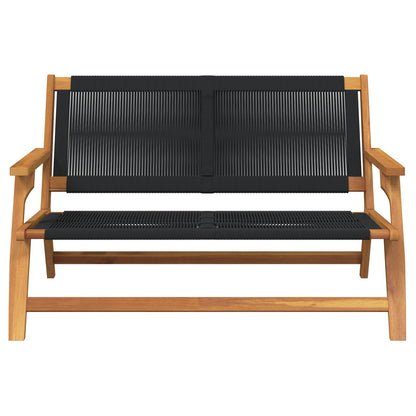Tuin 76X122X73 Cm Massief Acaciahout Zwart Bank