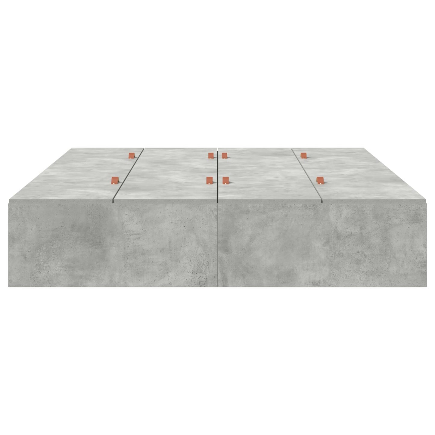 Opbergbedframe Betonnen Grijs Beton Grijs 140 x 190 cm