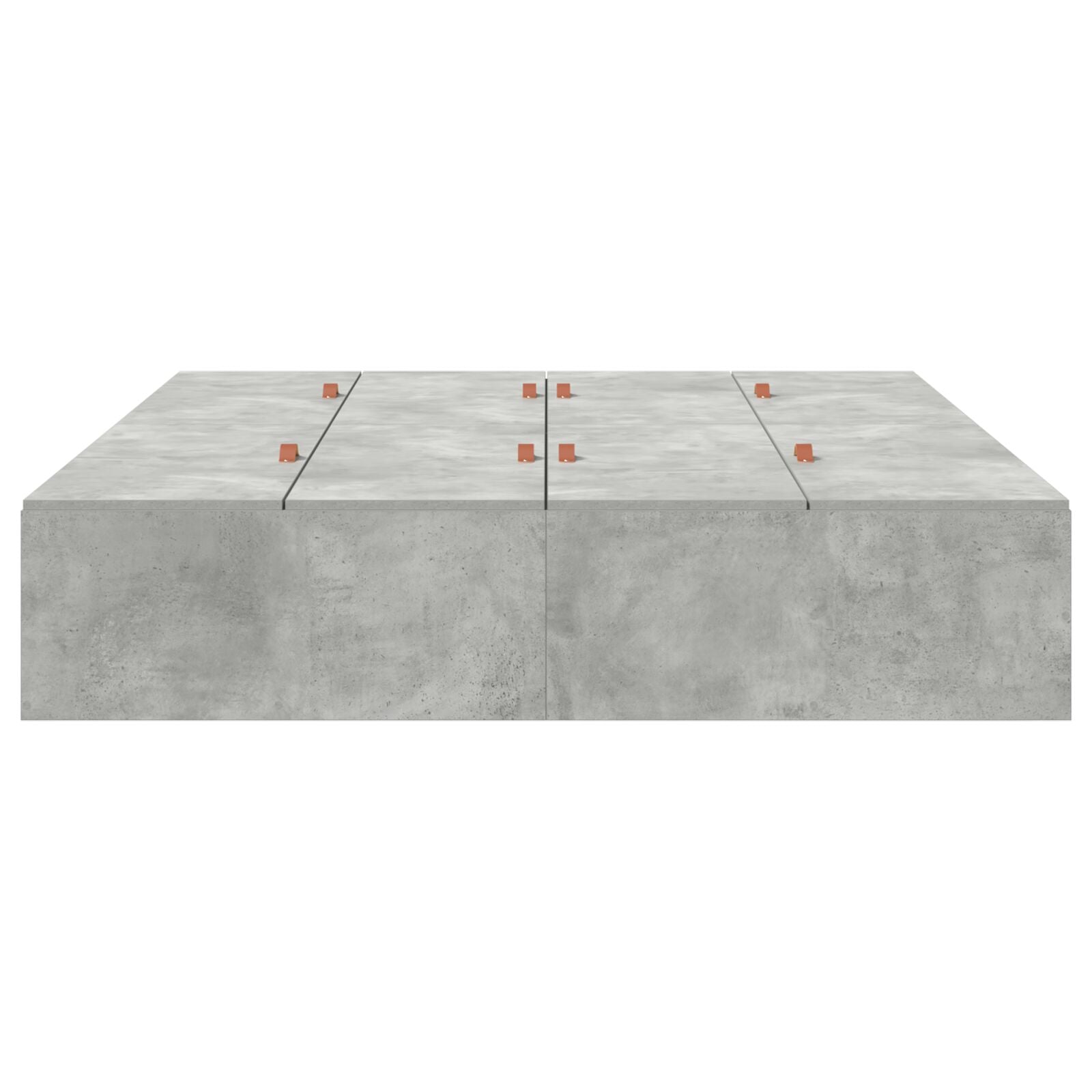 Opbergbedframe Betonnen Grijs Beton Grijs 140 x 190 cm