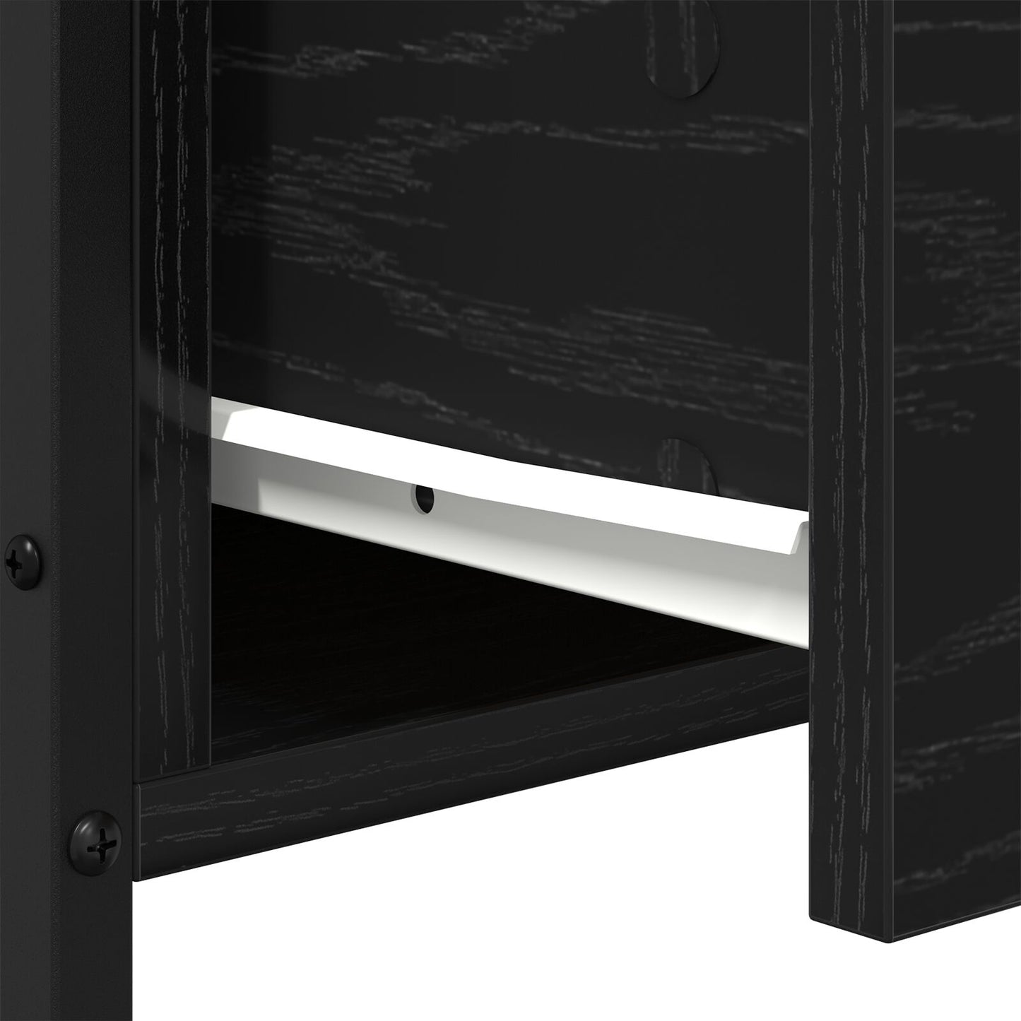 Nachtkastjes 2 Stuks Zwart Eiken 34X35,5X70 Cm Bewerkt Hout