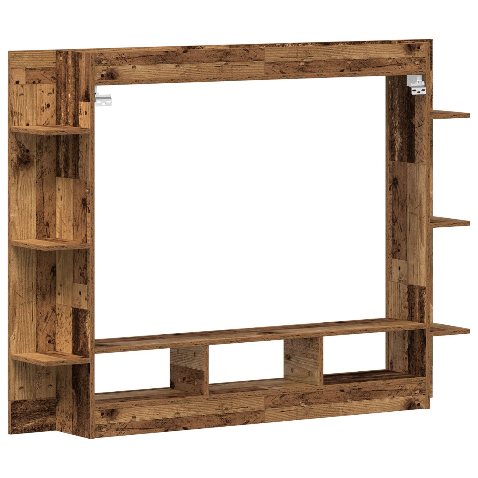 Tv Kast Muurbevestigd 152X22X113 Cm Oud Hout