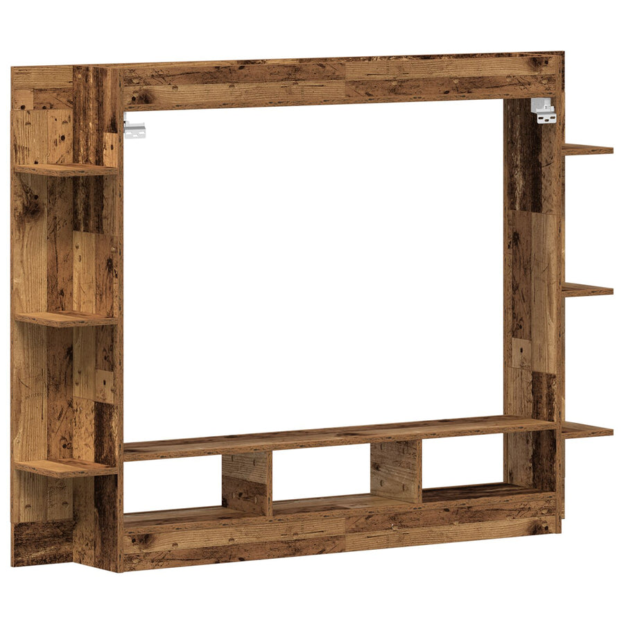 Tv Kast Muurbevestigd 152X22X113 Cm Oud Hout