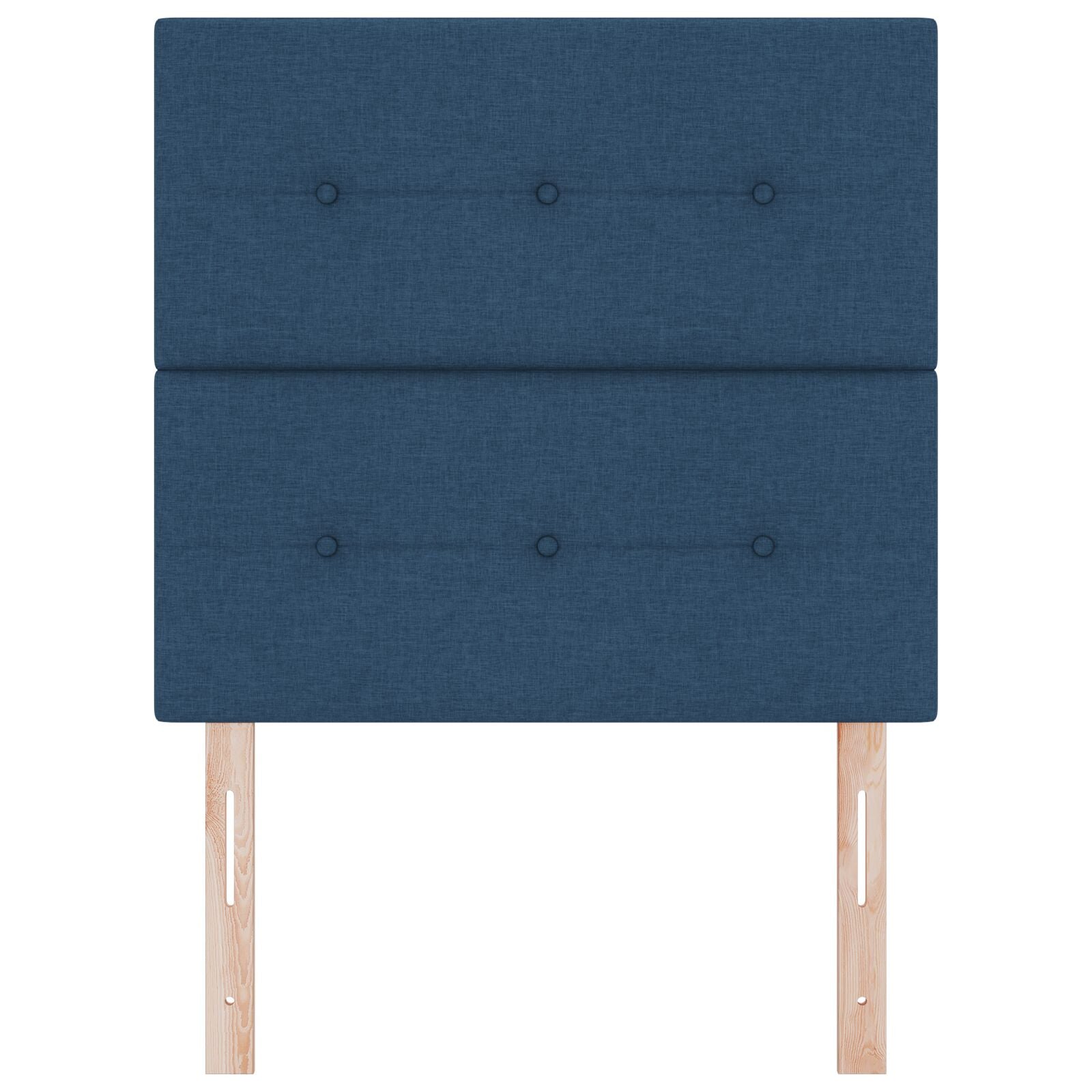 Hoofdbord Met Knoop-Tufting Stof Blauw 80 cm Hoog hoofdbord