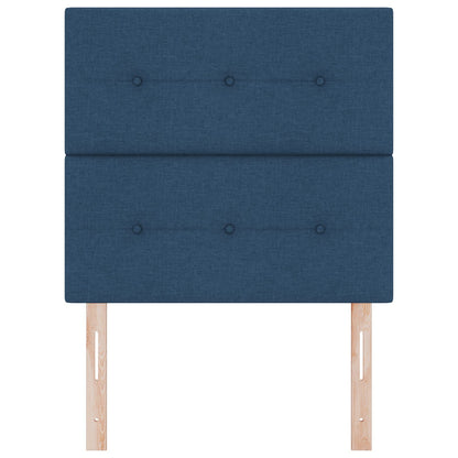 Hoofdbord Met Knoop-Tufting Stof Blauw 80 cm Hoog hoofdbord