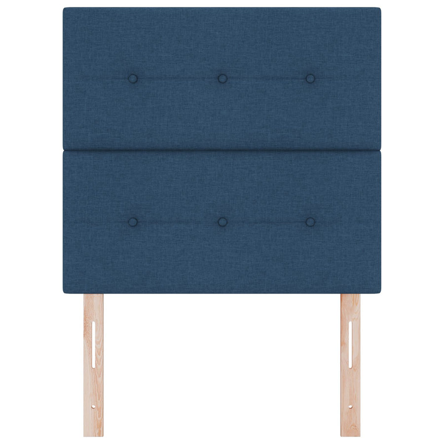 Hoofdbord Met Knoop-Tufting Stof Blauw 80 cm Hoog hoofdbord