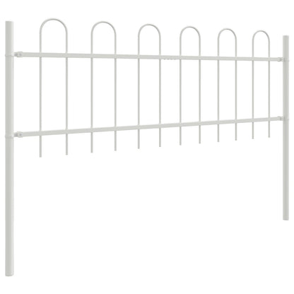 Tuinhek Met Hoepel Top 15,3X0,6 M Staal Wit 0.6 m 15.3 m