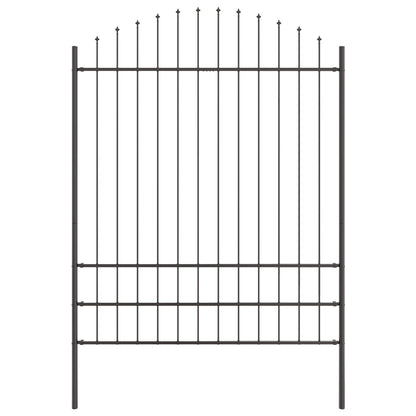 Tuinafscheiding Met Hoektop 13,6X2 M Staal Grijs 13,6 m 175-200 cm