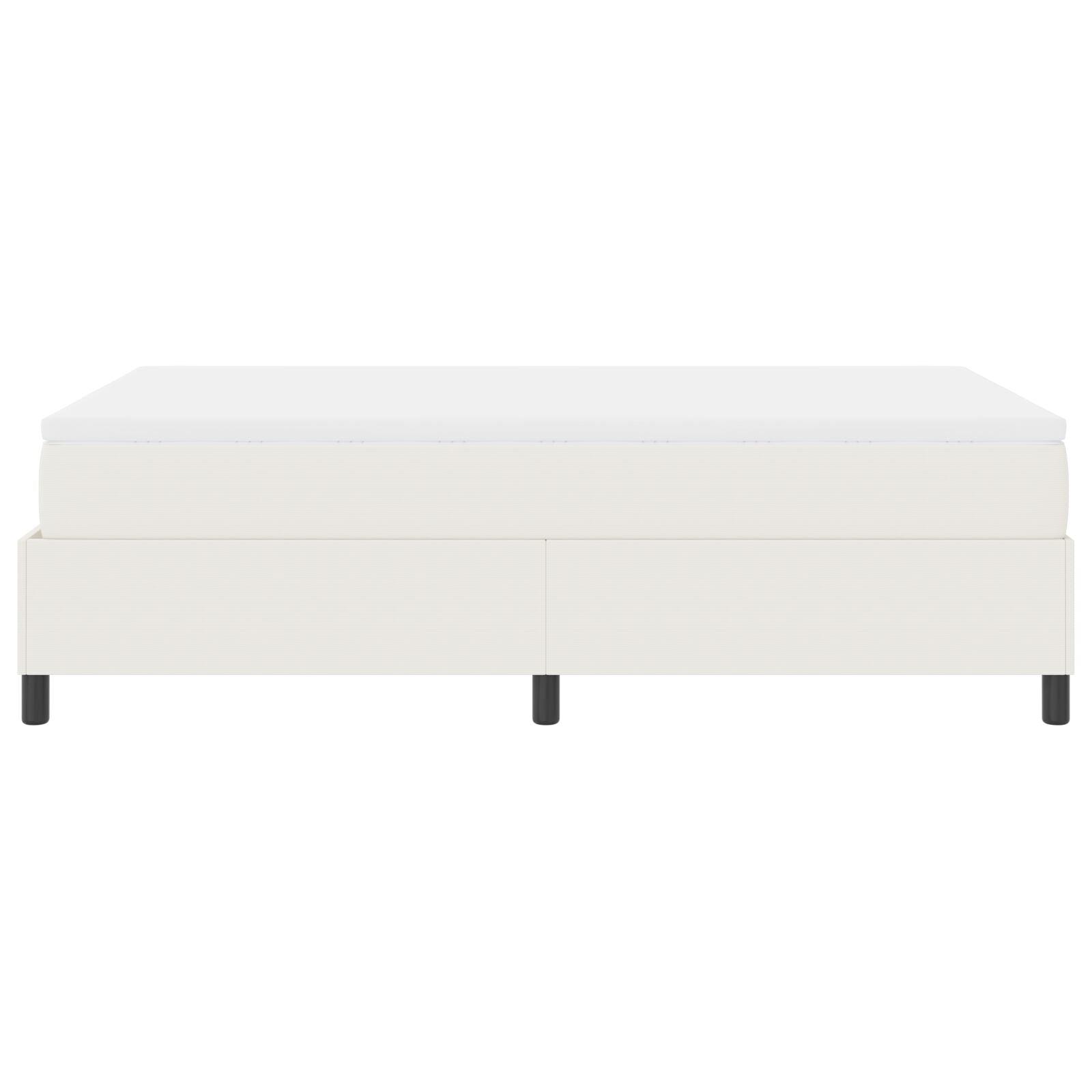 Boxspringbed Met Matras Crème Klein Dubbel Corduroy Stof