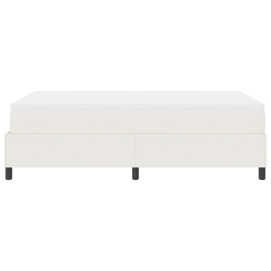 Boxspringbed Met Matras Crème Klein Dubbel Corduroy Stof