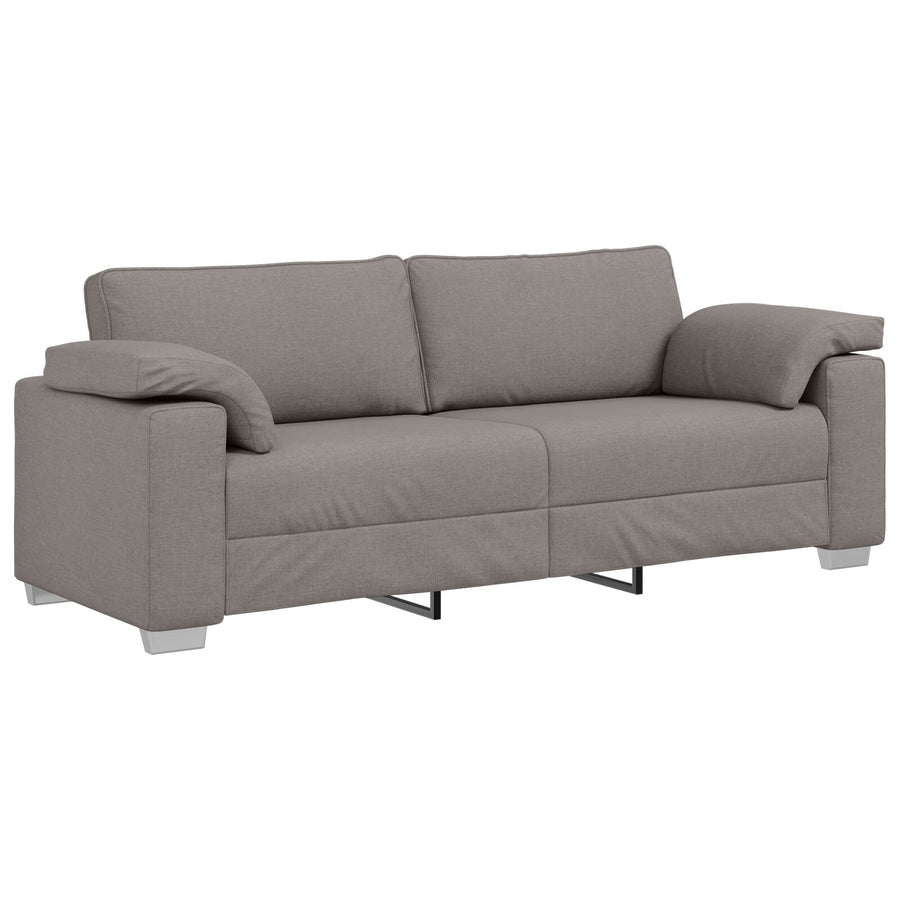 3-Delige Bankset Met Kussens In Taupe Stof