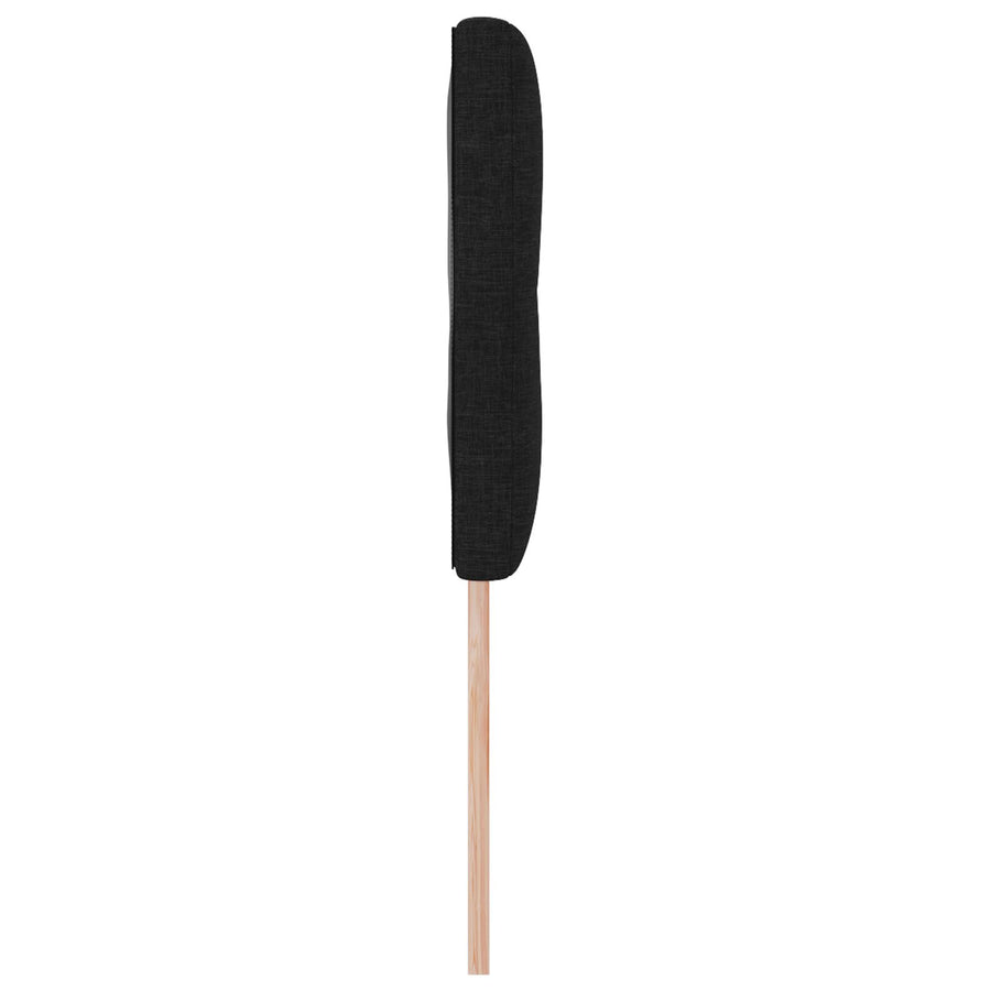 Hoofdbord Knopgeplooid Stof Zwart 160 cm Laag hoofdbord