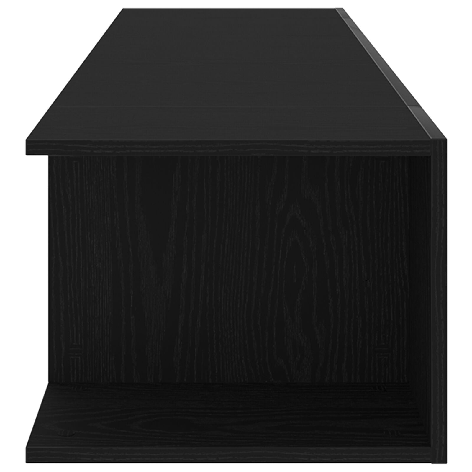 Tv-Kast Met Led-Verlichting - Zwart Eiken - 135X39X30Cm - Bewerkt Hout