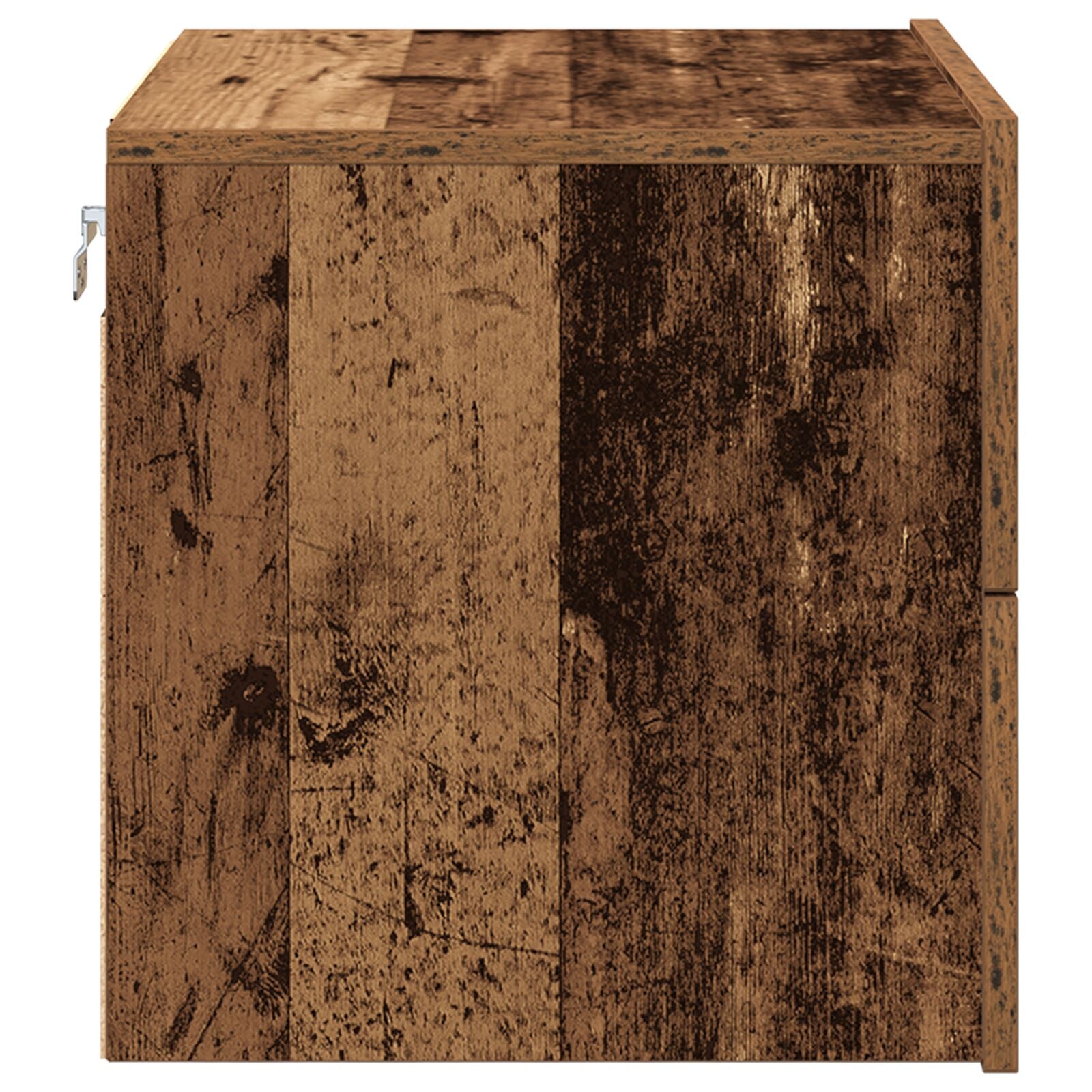 Nachtkastjes Met Led-Verlichting 2 Stuks Wandgemonteerd Oud Hout Oude hout