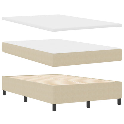 Boxspringbed Met Matras Lichtgroen Grijs Klein Dubbel Corduroy Stof
