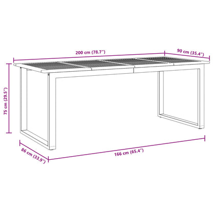 Tuin Eettafel Set Set Van 7 Grijs Aluminium Duurzaam