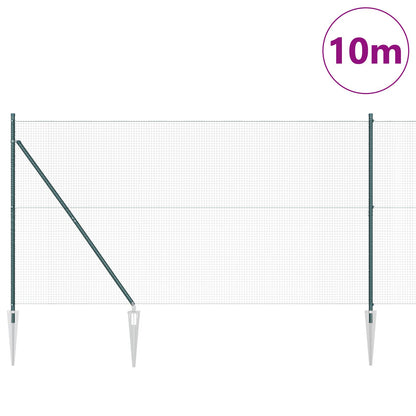 Gelaste Draadhek Met 7 Spijkerpalingen Groen 1.4X10 M Staal Gegalvaniseerd Staal
