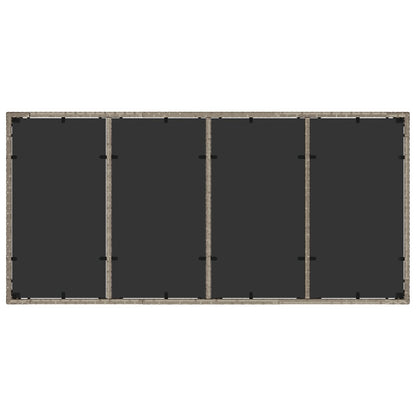 7 Persoons Tuin Eetset Met Kussens Lichtgrijs Poly Rattan