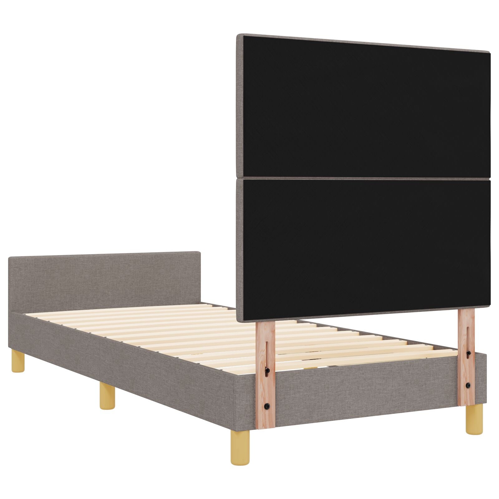 Bedframe Taupe 80X200 Cm Stof Crème