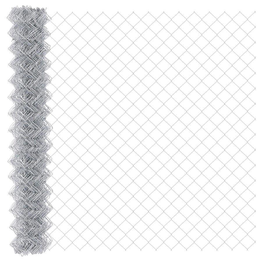 Kettinghek Met 20 U-Paaltjes Zilver 1,6X10 M Staal