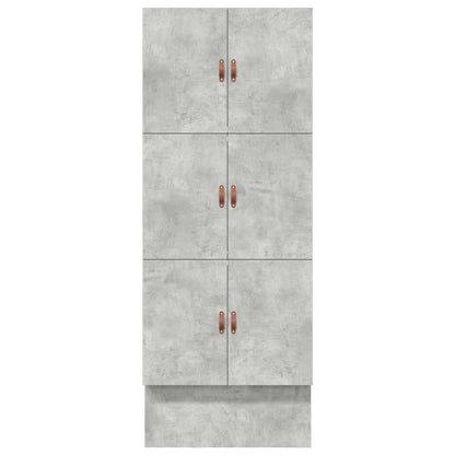 Opbergbedframe Beton Grijs Bewerkt Hout 236.5 X 100 X 31.5 Cm Artisanaal Eiken